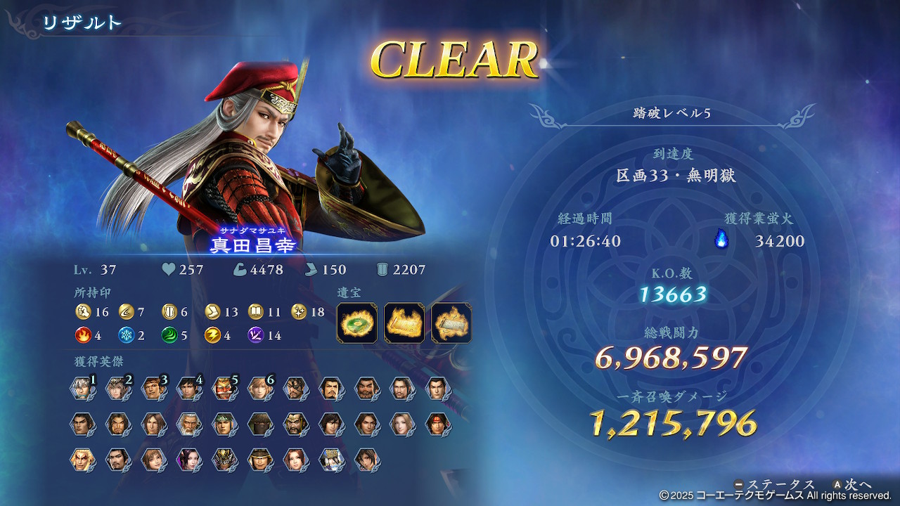 無双アビス_真田昌幸_クリア画像